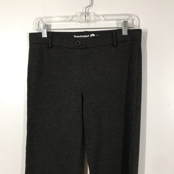 Betabrand Charcoal Gray Women Size Medium Long Pull On Bootcut Yoga Career Pants - Picture 3 of 9